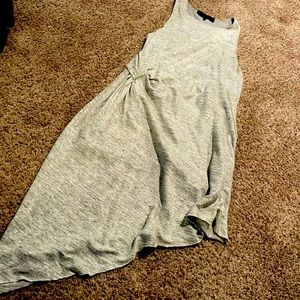 Kendall & Kylie gray asymmetrical dress with gathers at the side